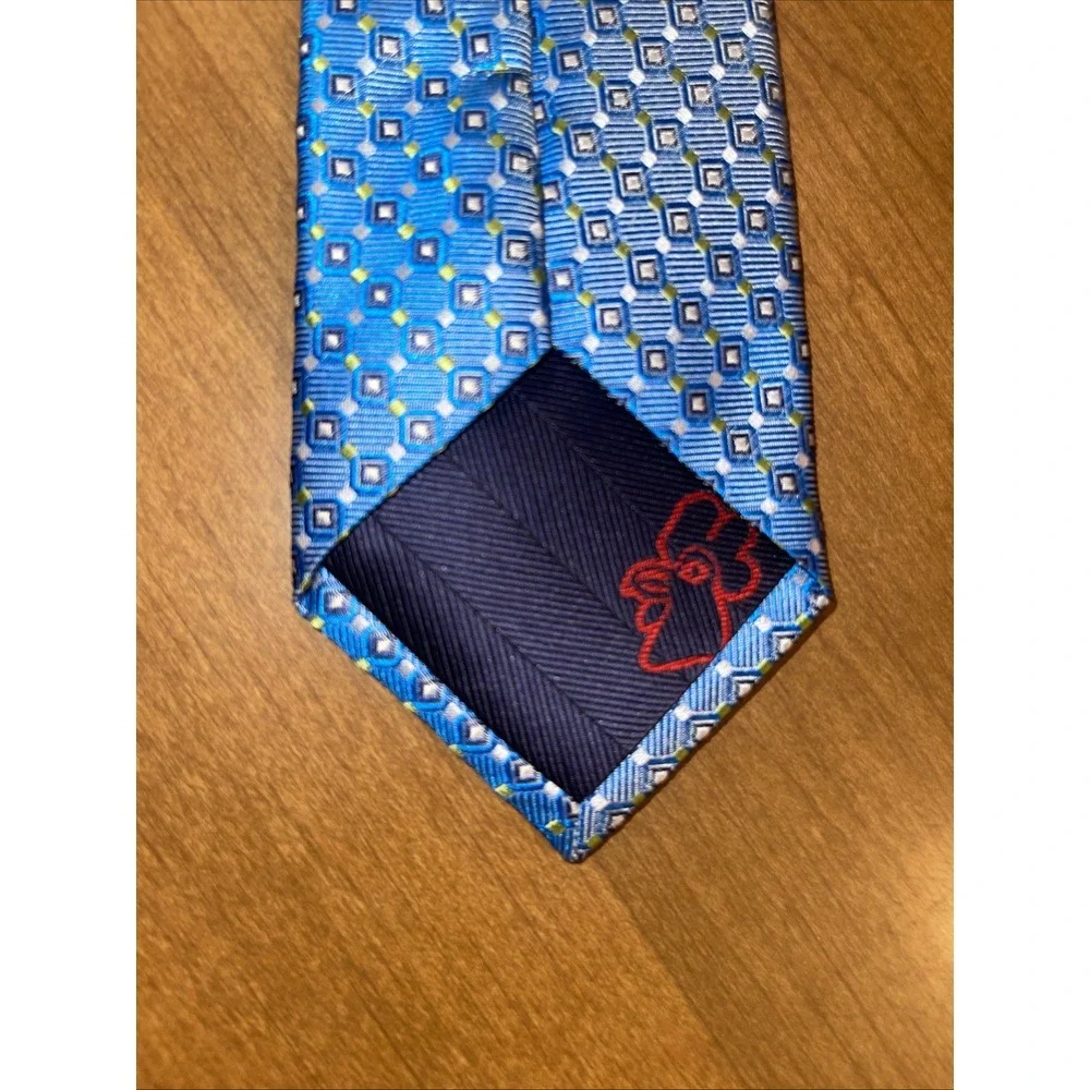 Rooster Repp Neck‎ Tie Men Blue Geometric Colorful Business Wedding Resort